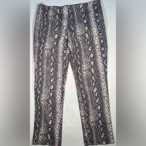 Michael by Michael Kors Black, purple and Gray Snake crop Print Pants